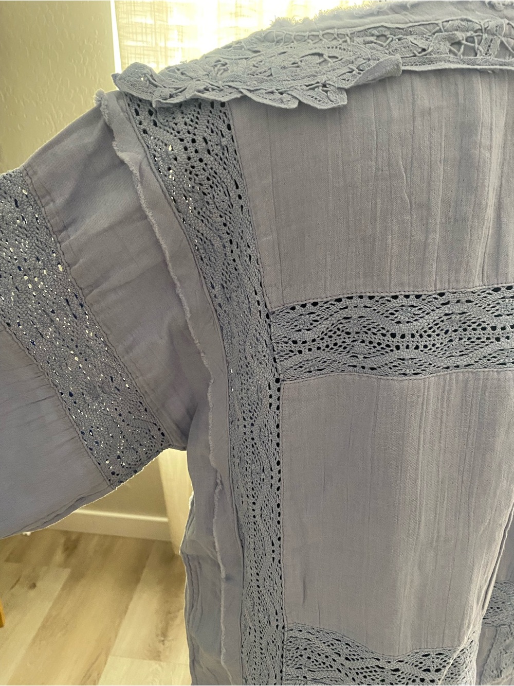 We The Free Sky Blue Boho Lace-Trim Tunic - Picture 11 of 15